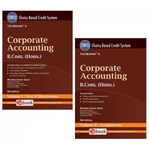 Taxmann's Corporate Accounting - B.Com (Hons.) under CBCS by Bhushan Kumar Goyal